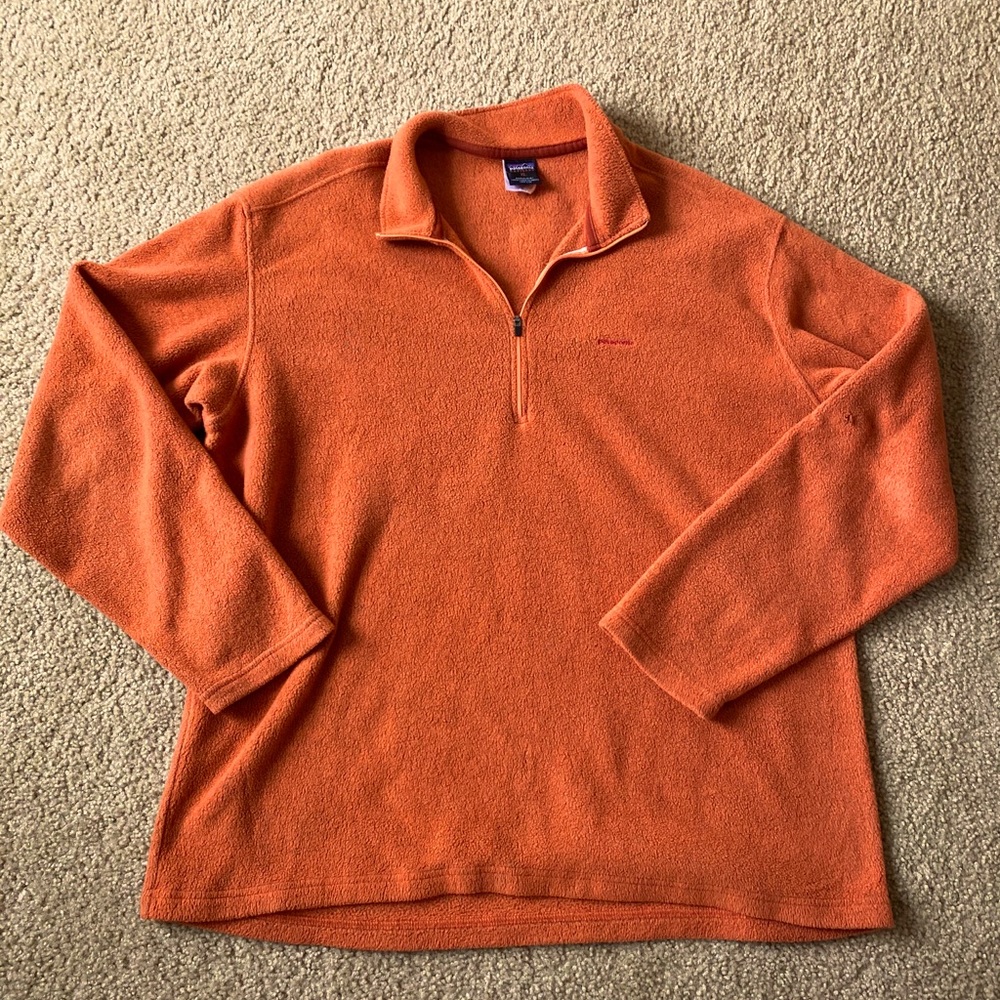 Patagonia Capilene Burnt Orange Fleece Half-zip